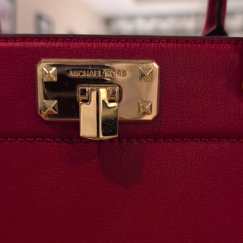 Michael Kors Red Handbag - Picture 2 of 7